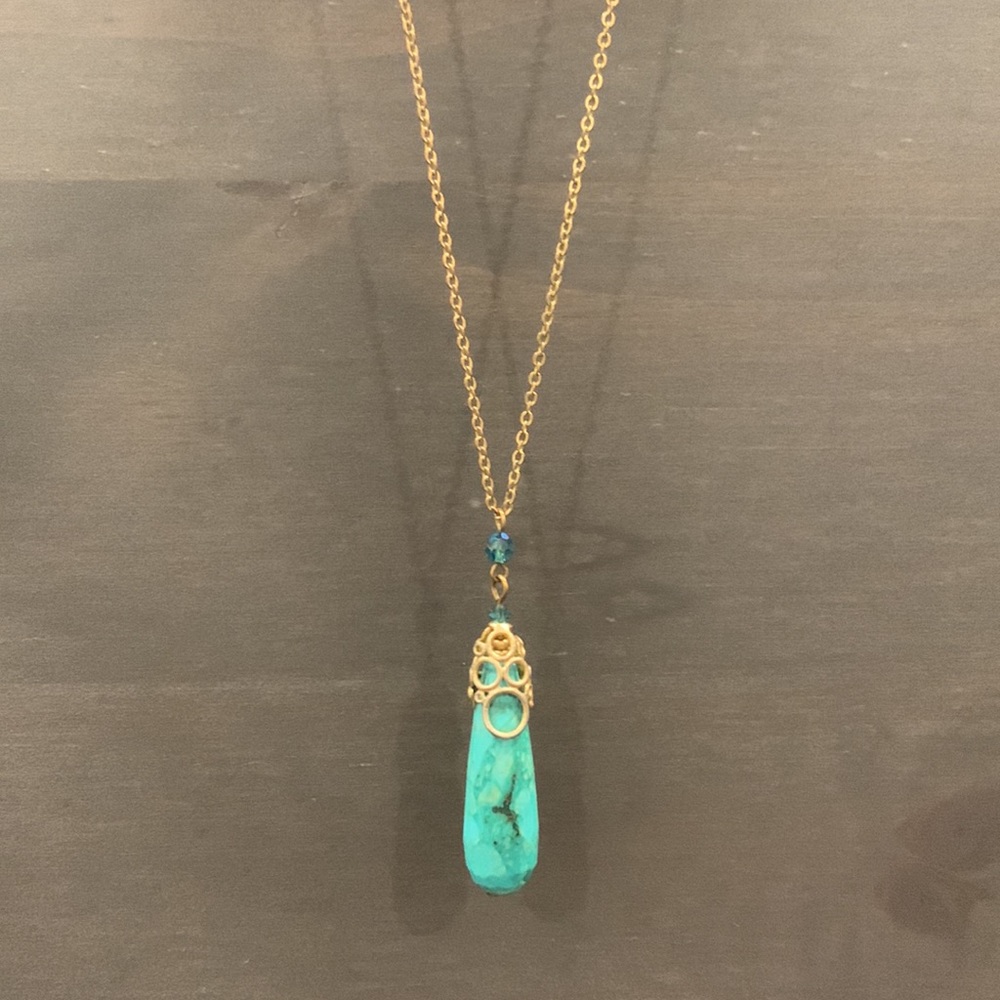 Turquoise drop necklace